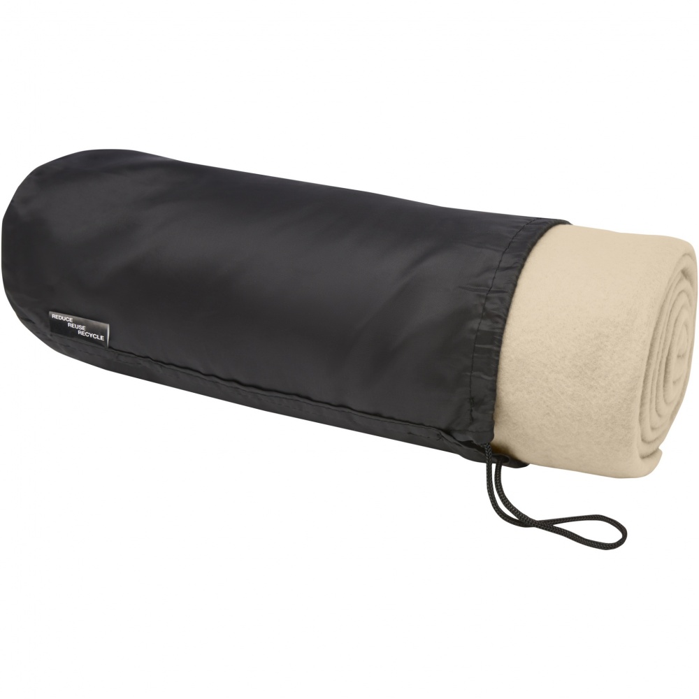 Logo trade business gifts image of: Willow GRS RPET polar fleece blanket